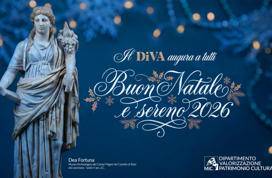 Il Dipartimento per la valorizzazione del patrimonio culturale desidera rivolgere a tutti voi un sentito augurio di Buon Natale e di un Felice Anno Nuovo 2026.